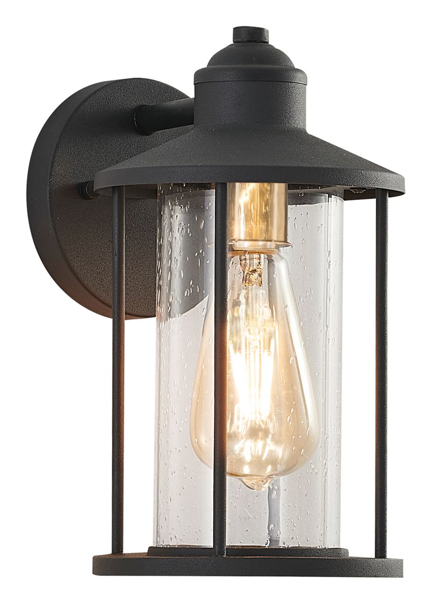 Bright Star Metal & Clear Speckled Glass Ip54 1X60W Es