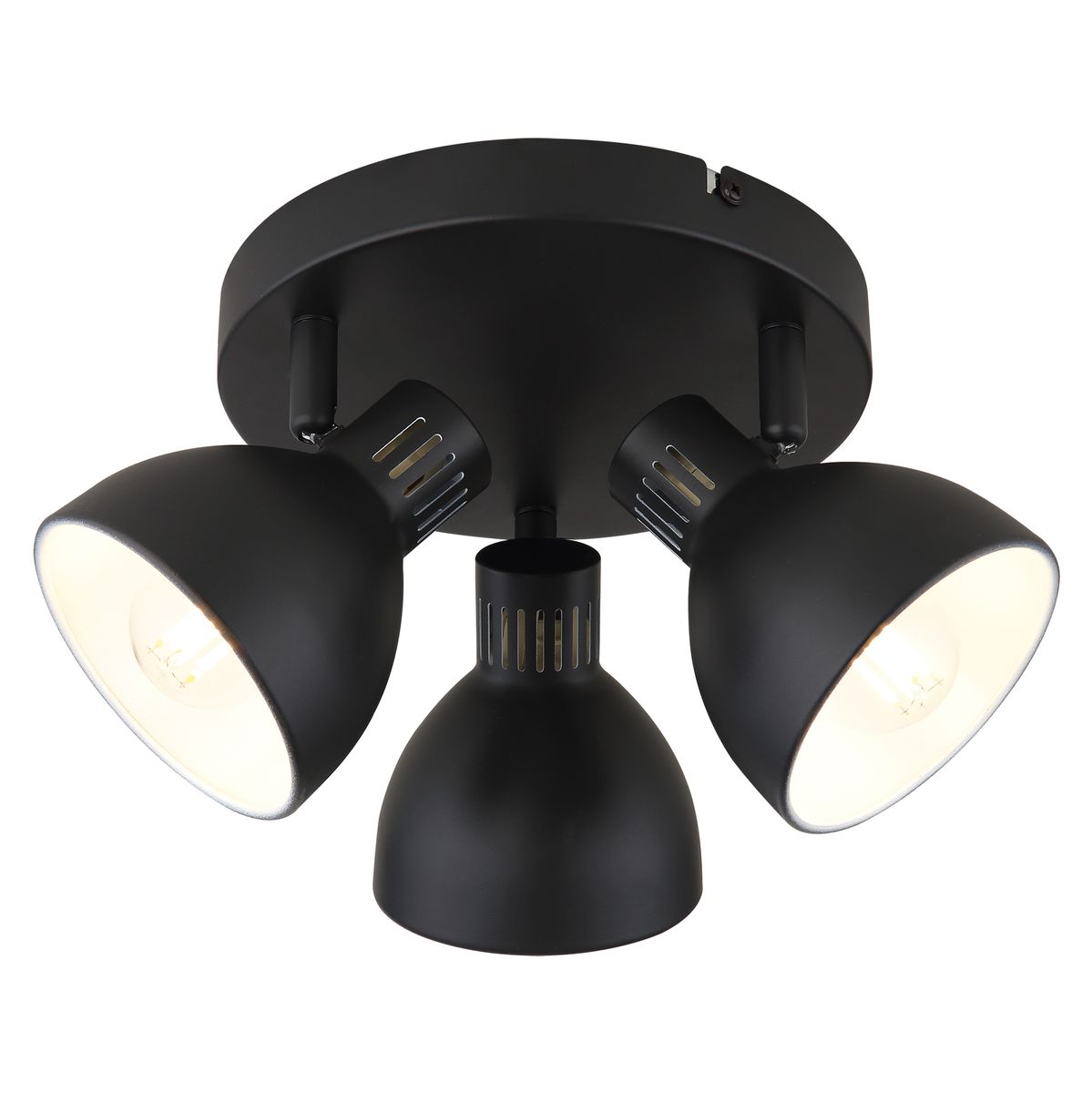 Bright Star Black Spotlight 3X50W GU10 Roundbase 180Mm
