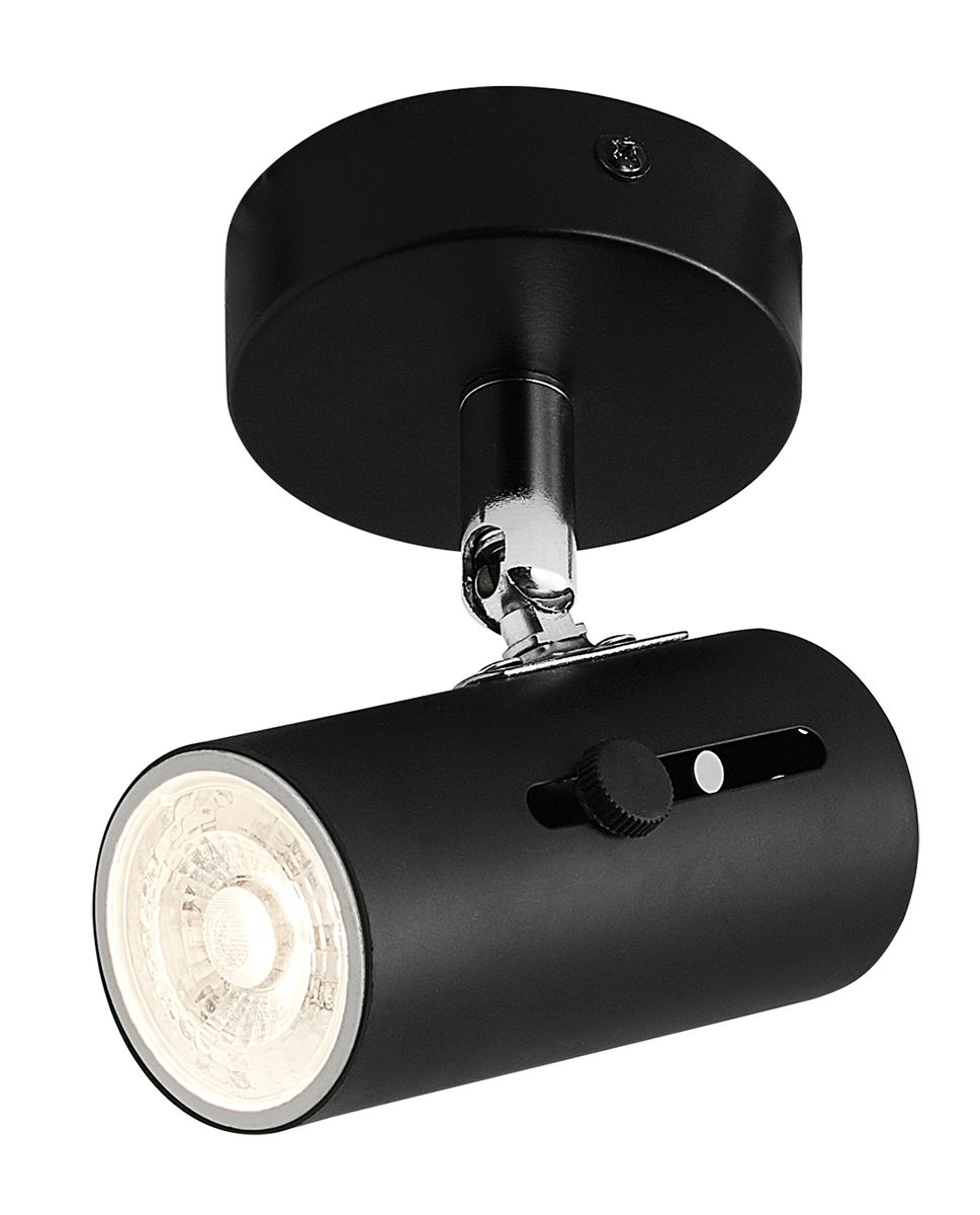 Bright Star Black Spotlight 1X50W GU10 Base 80Mm