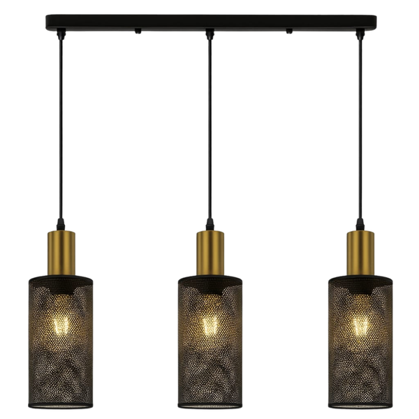 Bright Star 3 Dome Chr Pendant 3 X 60W ES