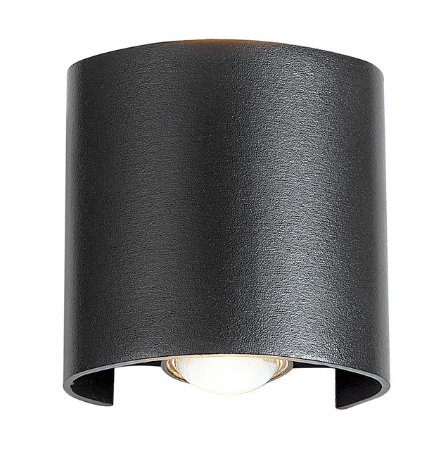 Bright Star 2X1W Led Up & Down Alu Wall Bracket+Glass 3000K