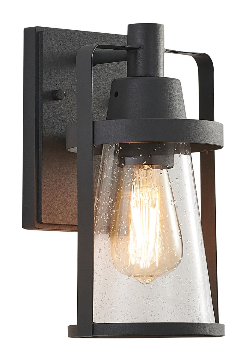Bright Star Metal & Clear Speckled Glass Ip54 1X60W Es