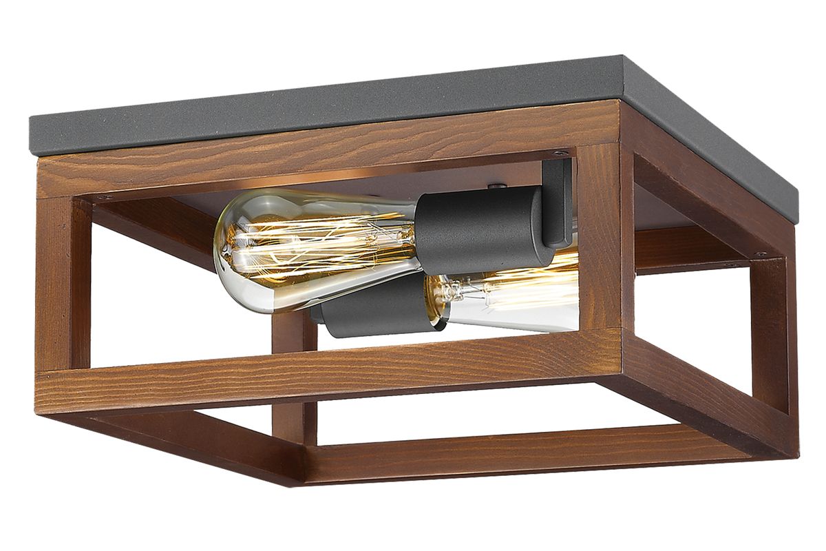 Bright Star Metal Bk/Wood 2 X 40W Es 300X145Mm